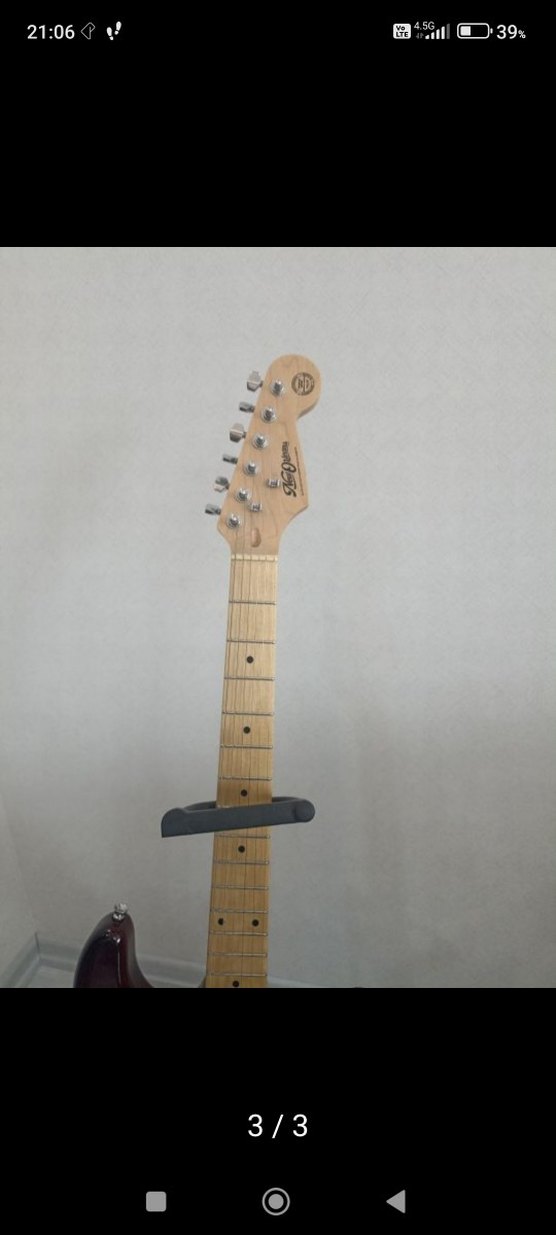 Parlak Kahverengi Elektro Gitar - Görsel 3