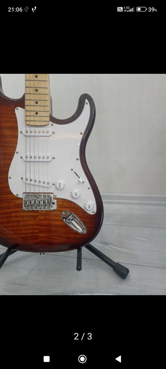 Parlak Kahverengi Elektro Gitar - Görsel 2