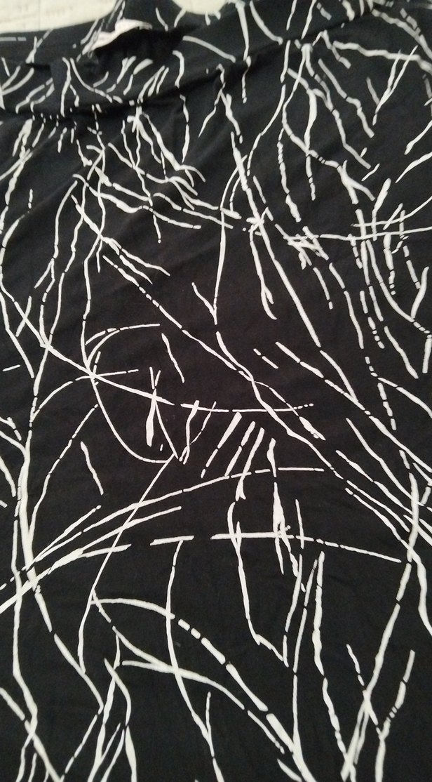 Siyah Beyaz Desenli midi Etek - Görsel 4