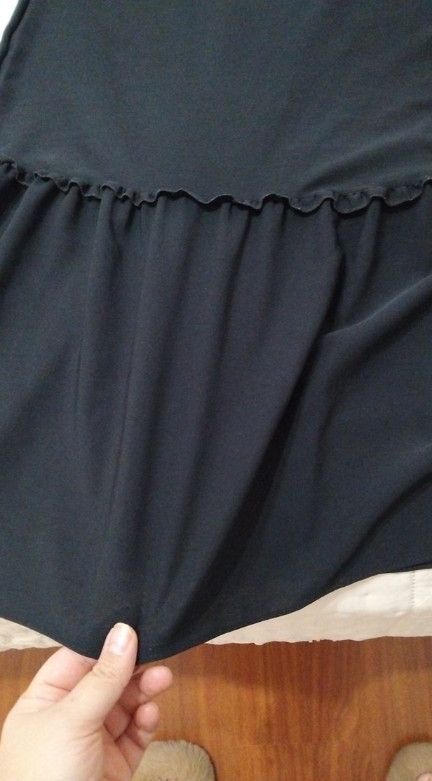 Siyah Baskılı Elbise - Görsel 2