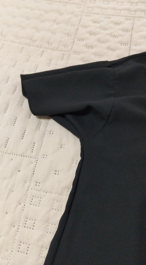 Siyah Baskılı Elbise - Görsel 5