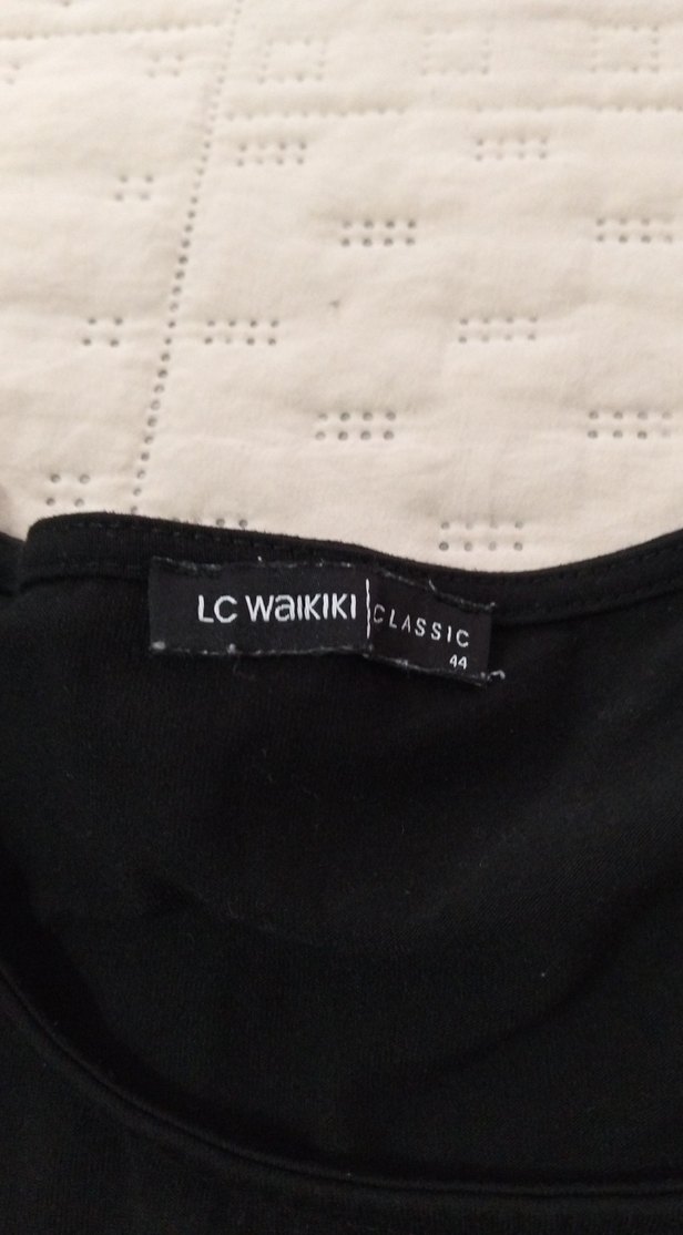 Siyah kısa Kollu Fırfırlı Kadın Elbise - Görsel 3