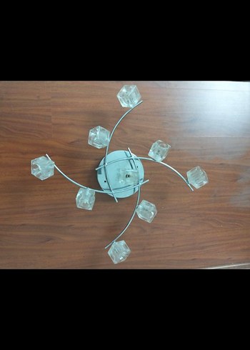 Modern ledli Camlı Tavan Lambası - Görsel 2