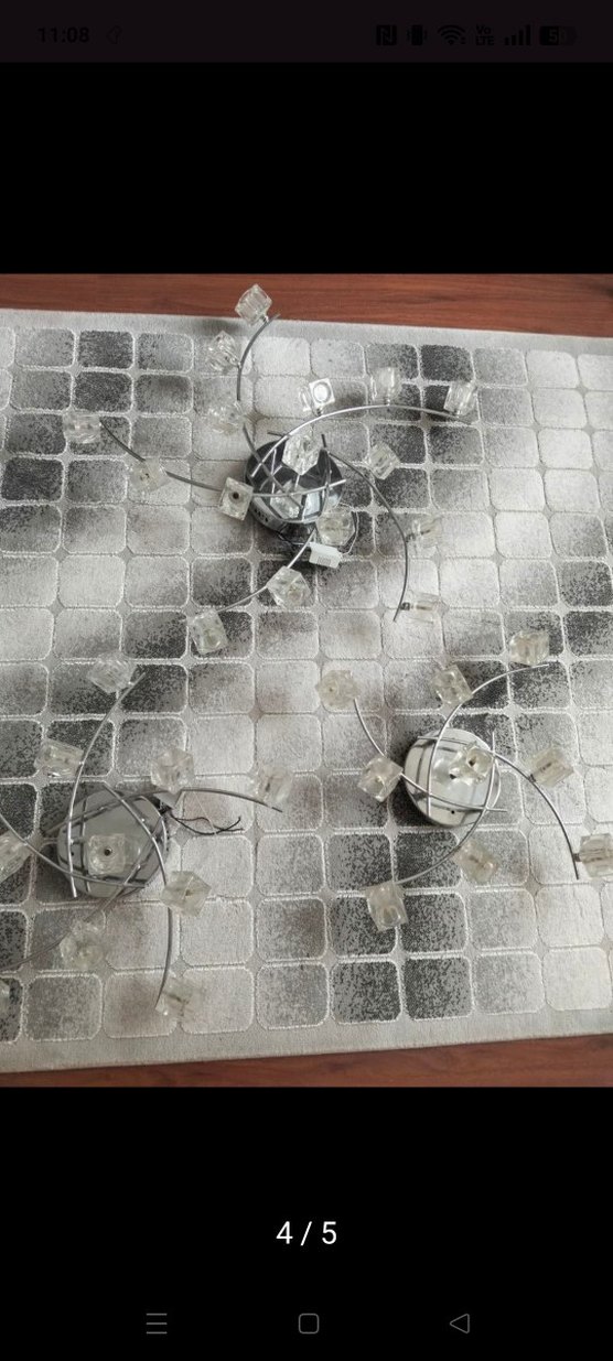 Modern ledli Camlı Tavan Lambası - Görsel 4