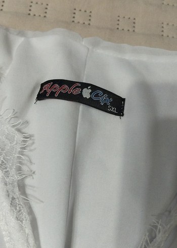 Uzun Beyaz güpürlü nikah elbisesi - Görsel 8