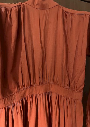 Kadın Kahverengi Uzun Keten Tulum - Görsel 2