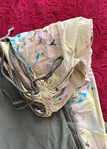 Çiçek Desenli büyük beden şortlu mayo - Görsel 4