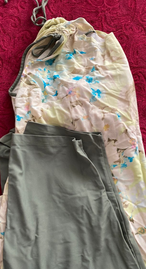 Çiçek Desenli büyük beden şortlu mayo - Görsel 3