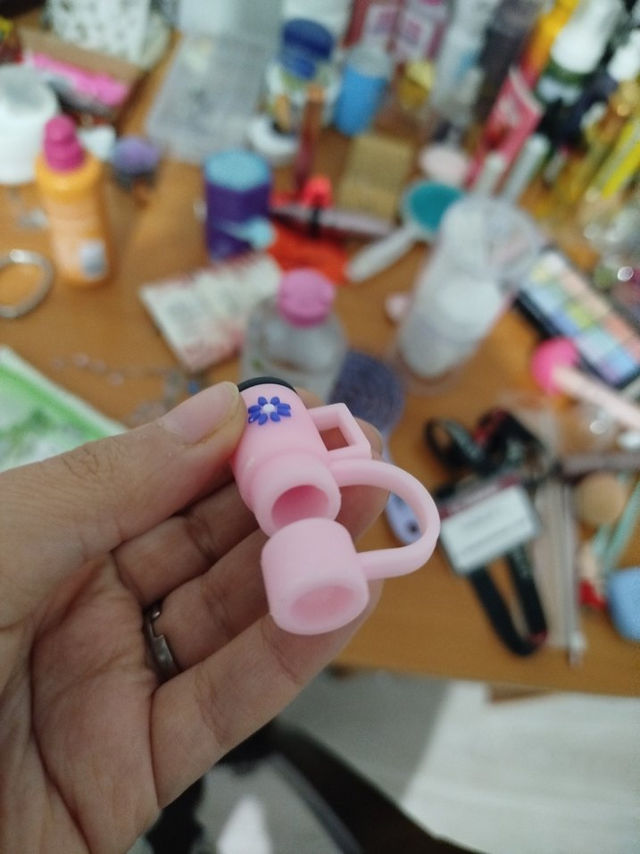 Pembe Boncuklu Stanley termos pipet kapağı - Görsel 3