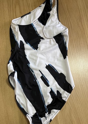 Zebra Desenli Kemerli Mini Kadın Mayo - Görsel 2