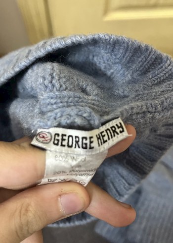 Kadın mavi Örgü Eldiven - Görsel 2