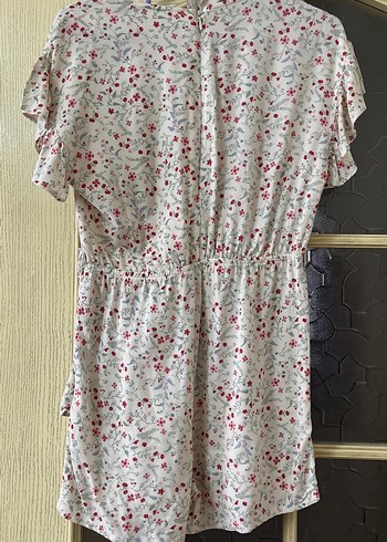 Pamuklu Baskılı Beyaz Midi Tulum - Görsel 2