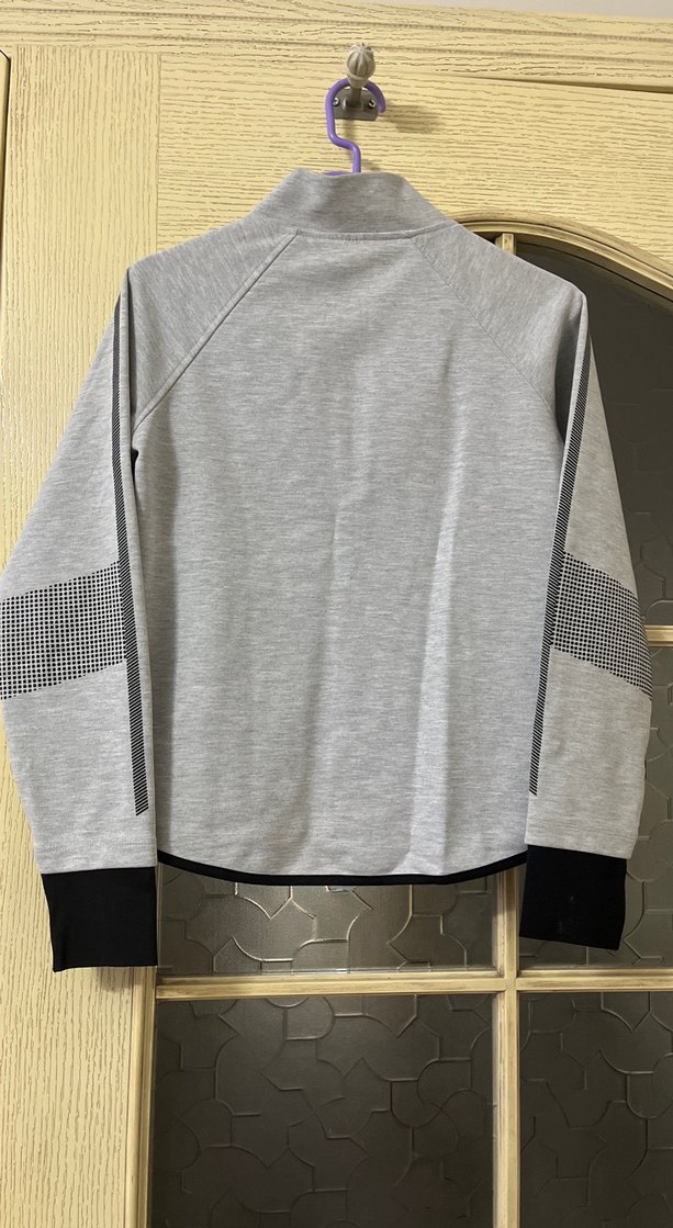 Gri Fermuarlı Kadın Mini Ceket - Görsel 2