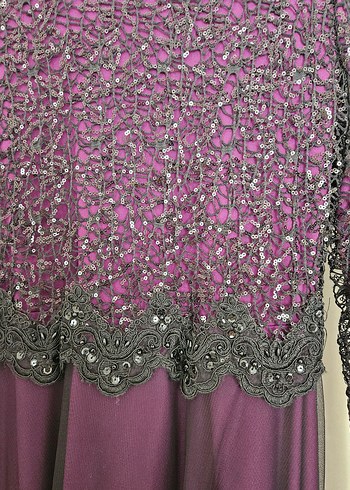 Mor Uzun Abiye - Görsel 7