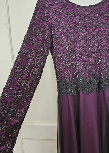 Mor Uzun Abiye - Görsel 6