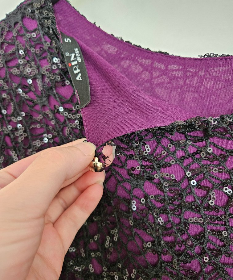 Mor Uzun Abiye - Görsel 3