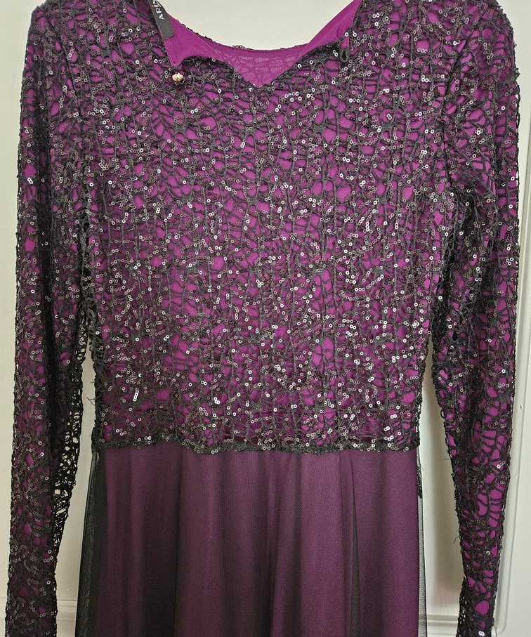 Mor Uzun Abiye - Görsel 4