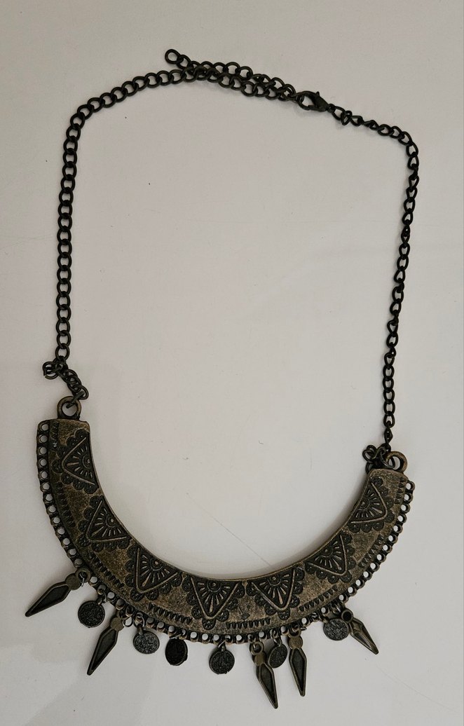 Bohem Tarz Desenli Uzun Zincirli Kadın Kolye - Görsel 2