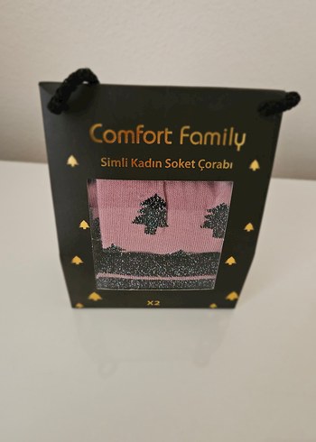 Comfort Family Simli Kadın Soket Çorap - Pembe 2 adet - Görsel 3