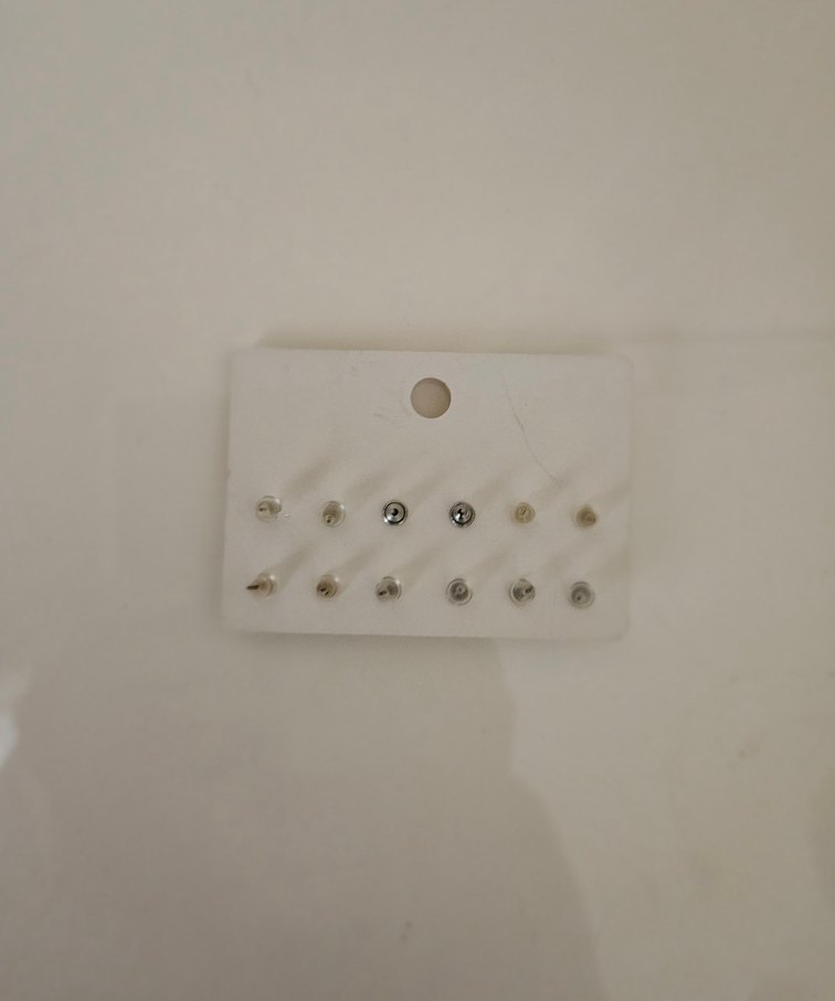 Çiçekli ve Boncuklu Mini Kadın Küpe Seti 6 çift - Görsel 3