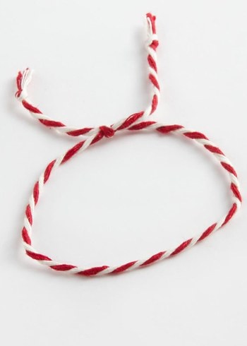marteniçka kırmızı beyaz dilek bilekliği 2 adet - Görsel 2