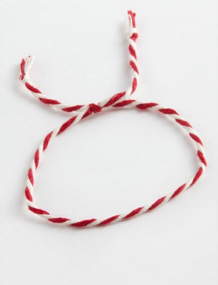 marteniçka kırmızı beyaz dilek bilekliği 2 adet - Görsel 2