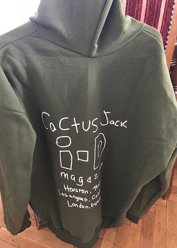 sıfır, cactus jack travis scott L/XL sweatshirt hoodie - Görsel 5