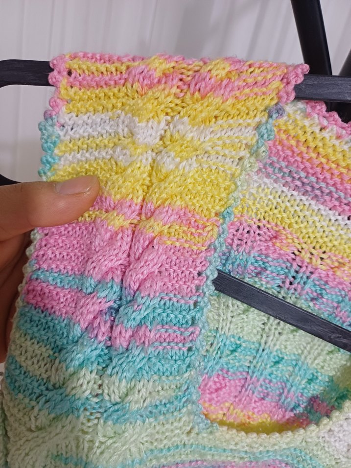 Kız Çocuk Çok Renkli Örgü Yelek - Görsel 3