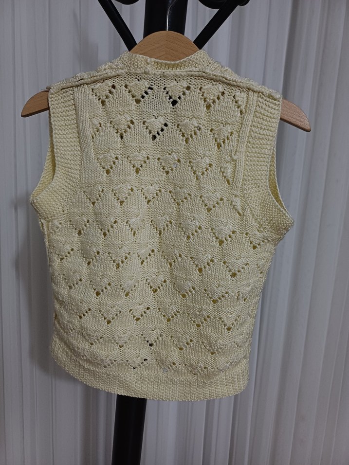 Kız Çocuk Bej Triko V Yaka Süveter - Görsel 4