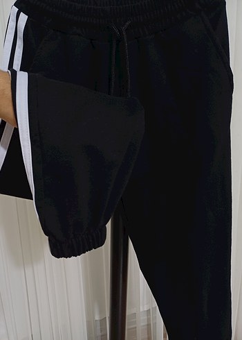 Erkek Siyah Elastik Bel Sweatpant - Görsel 3