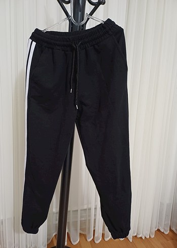 Erkek Siyah Elastik Bel Sweatpant - Görsel 4