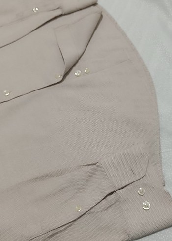 Erkek Keten Gömlek, Slim Fit, Uzun Kollu - Görsel 8