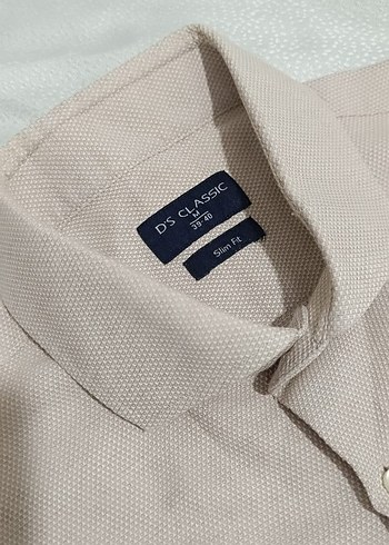 Erkek Keten Gömlek, Slim Fit, Uzun Kollu - Görsel 3