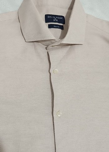 Erkek Keten Gömlek, Slim Fit, Uzun Kollu - Görsel 7