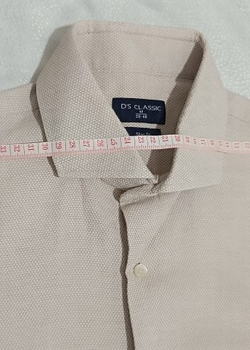 Erkek Keten Gömlek, Slim Fit, Uzun Kollu - Görsel 9