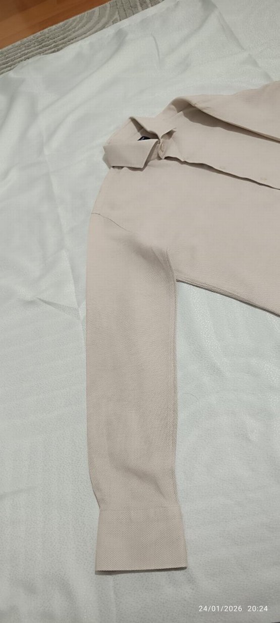 Erkek Keten Gömlek, Slim Fit, Uzun Kollu - Görsel 5