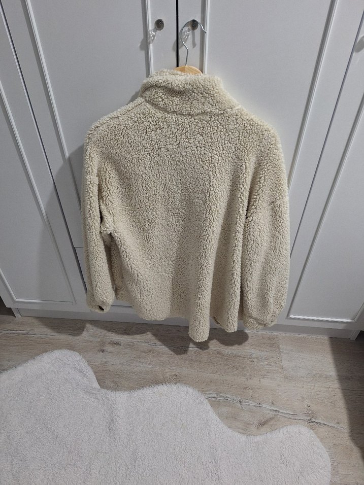 Bej Düğmeli Kadın Midi Ceket - Görsel 3