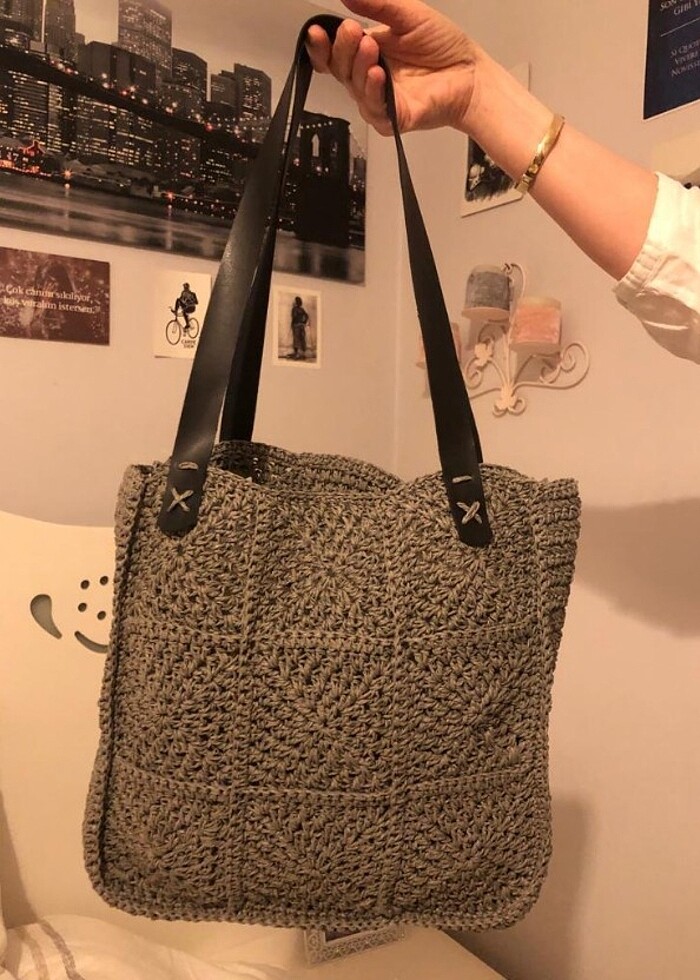 KAĞIT İP HASİR ÇANTA  - Görsel 2