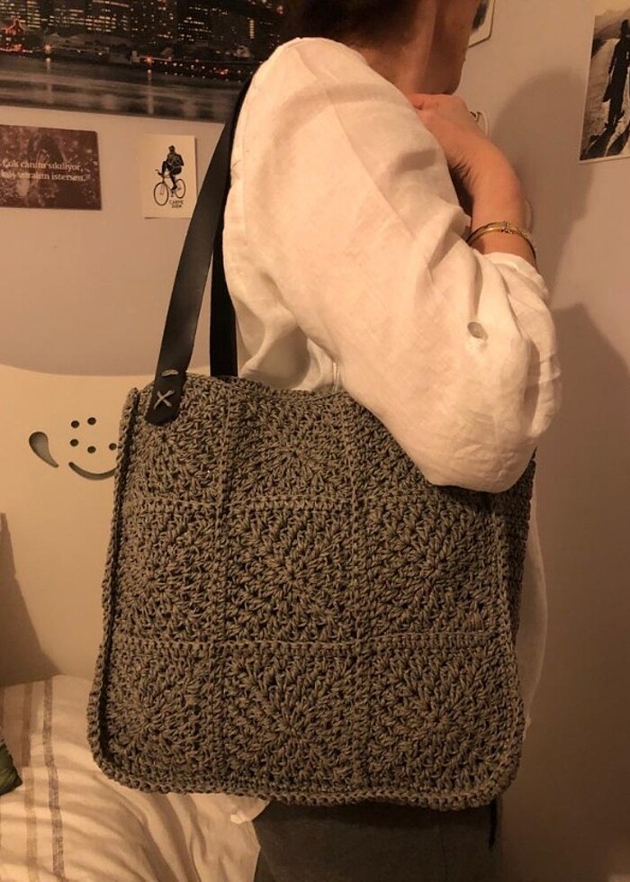 KAĞIT İP HASİR ÇANTA  - Görsel 3