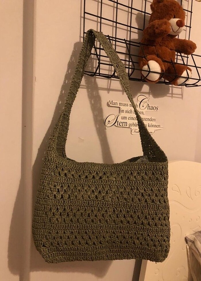 KAĞIT İP HASIR ÇANTA  - Görsel 2