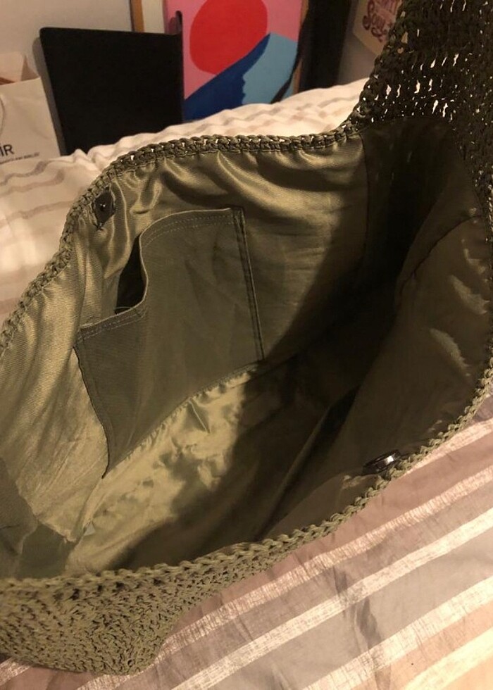 KAĞIT İP HASIR ÇANTA  - Görsel 4