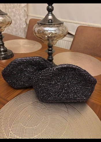 Bej Desenli Örgü Bohem El Çantası - Görsel 7