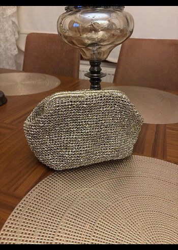 Bej Desenli Örgü Bohem El Çantası - Görsel 14