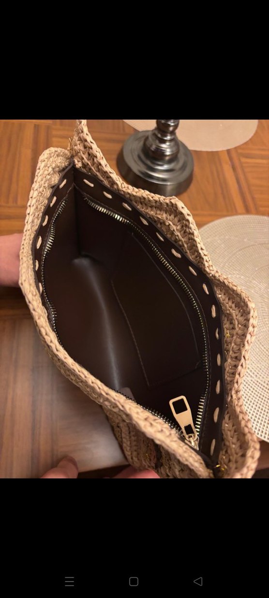 Bej Desenli Örgü Bohem El Çantası - Görsel 4