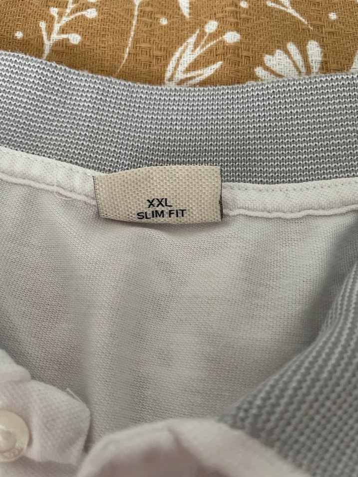 Gri Detaylı Beyaz Erkek Polo Tişört - Görsel 4