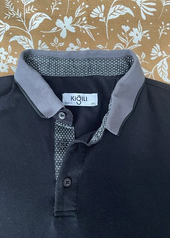 Siyah Düğmeli Erkek Polo Tişört - Görsel 2