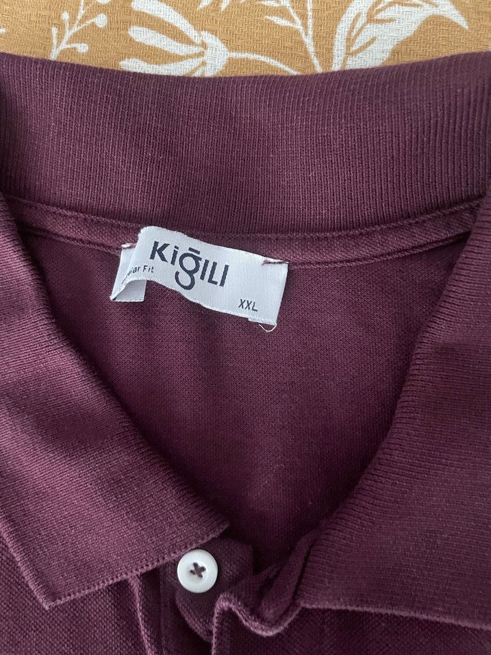 Erkek Mor Polo Yaka Tişört - Görsel 3