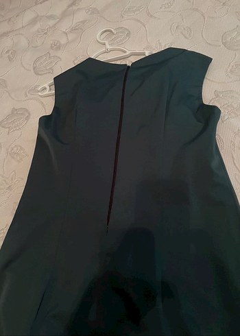 Koyu yeşil Uzun Kadın Abiye Elbise - Görsel 4