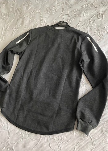 Gri Baskılı Fermuarlı Erkek kız  Sweatshirt - Görsel 4