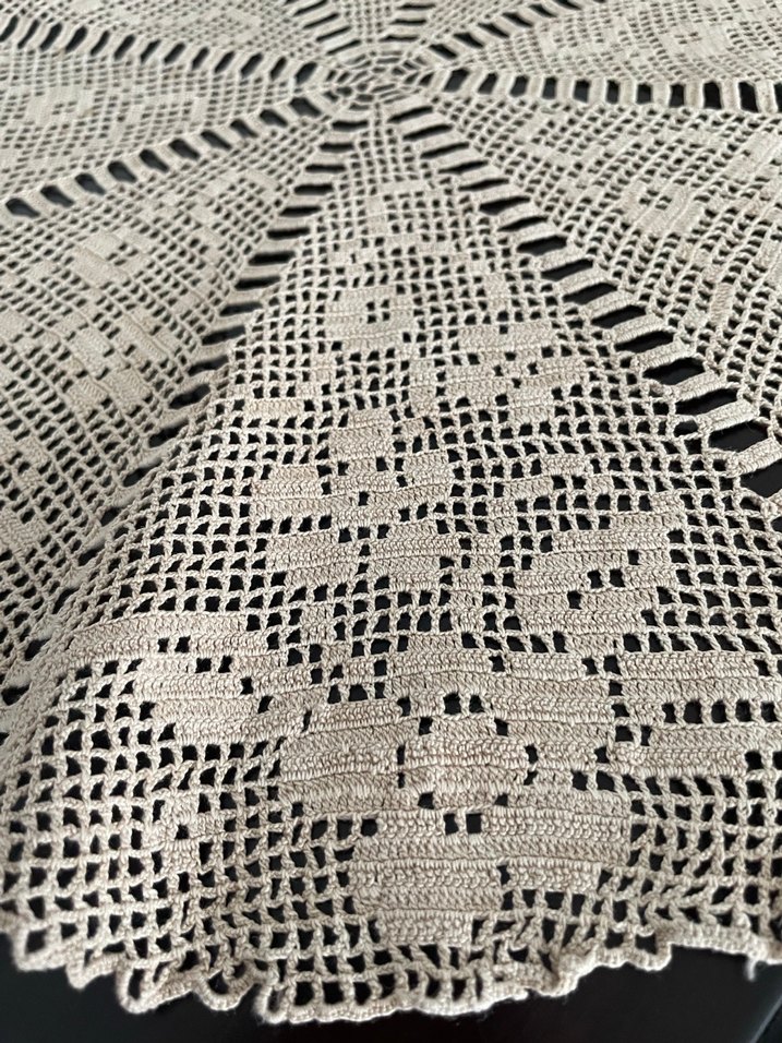 El Yapımı Bohem Dantel Masa Örtüsü - Görsel 3